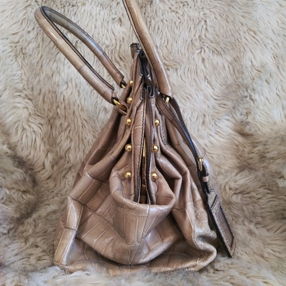 Valentino Crocodile Tan Bag - Picture 3 of 11